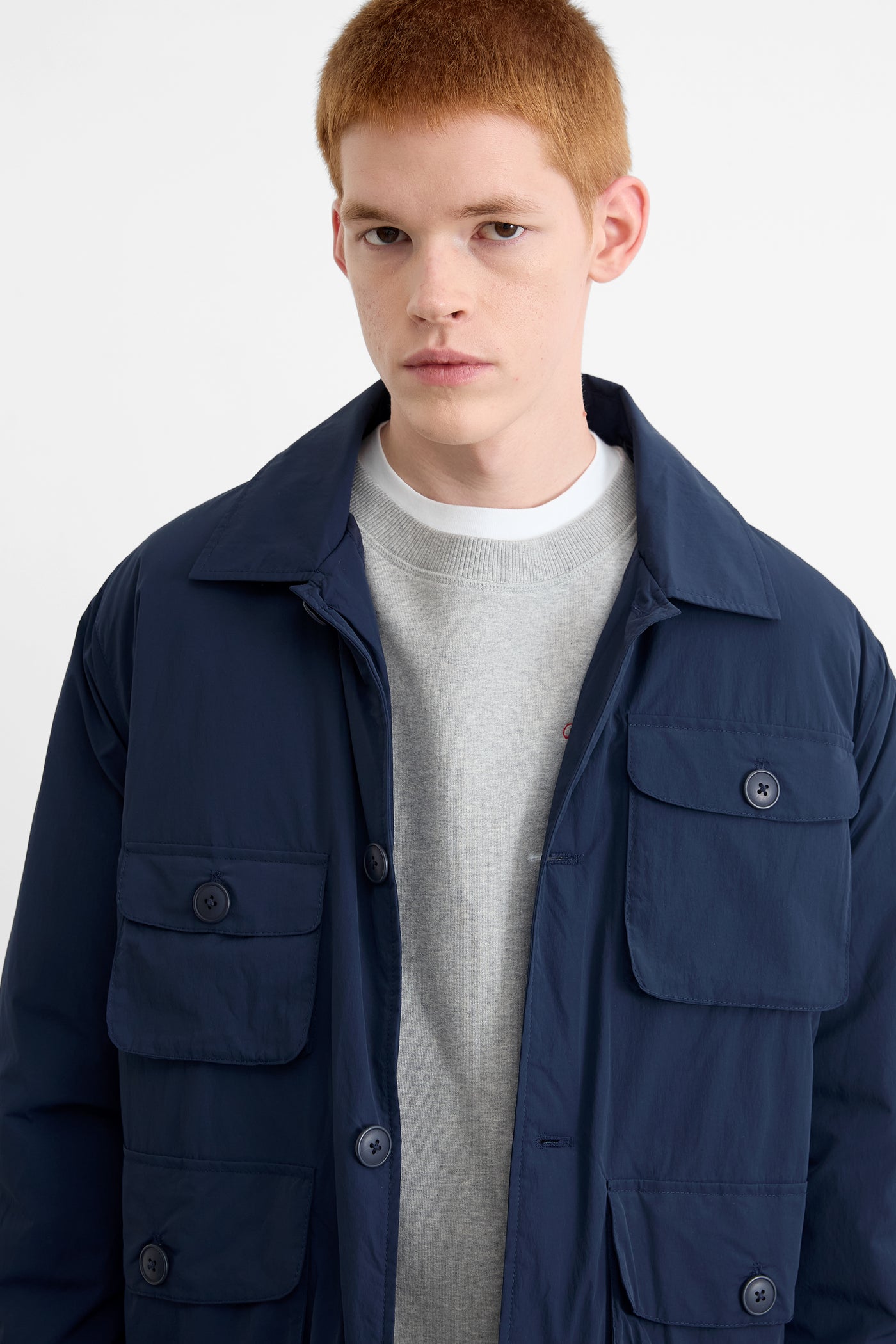 LAB JACKET NYLON NAVY – edmmond.com
