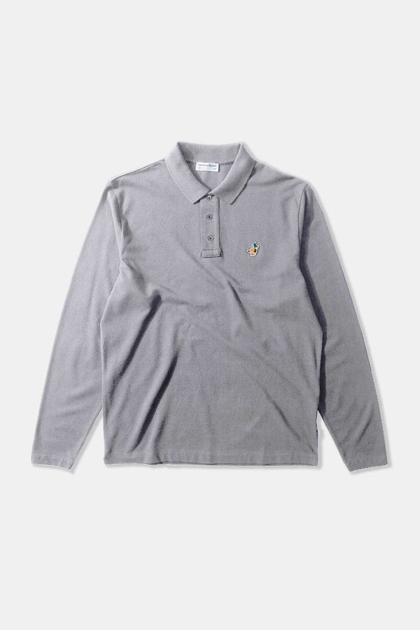 WILSON POLO LS LIGHT GREY MELANGE