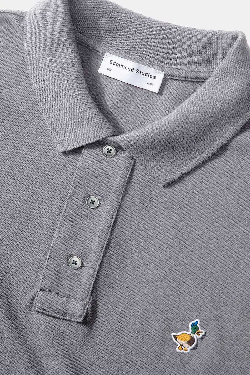 WILSON POLO LS LIGHT GREY MELANGE
