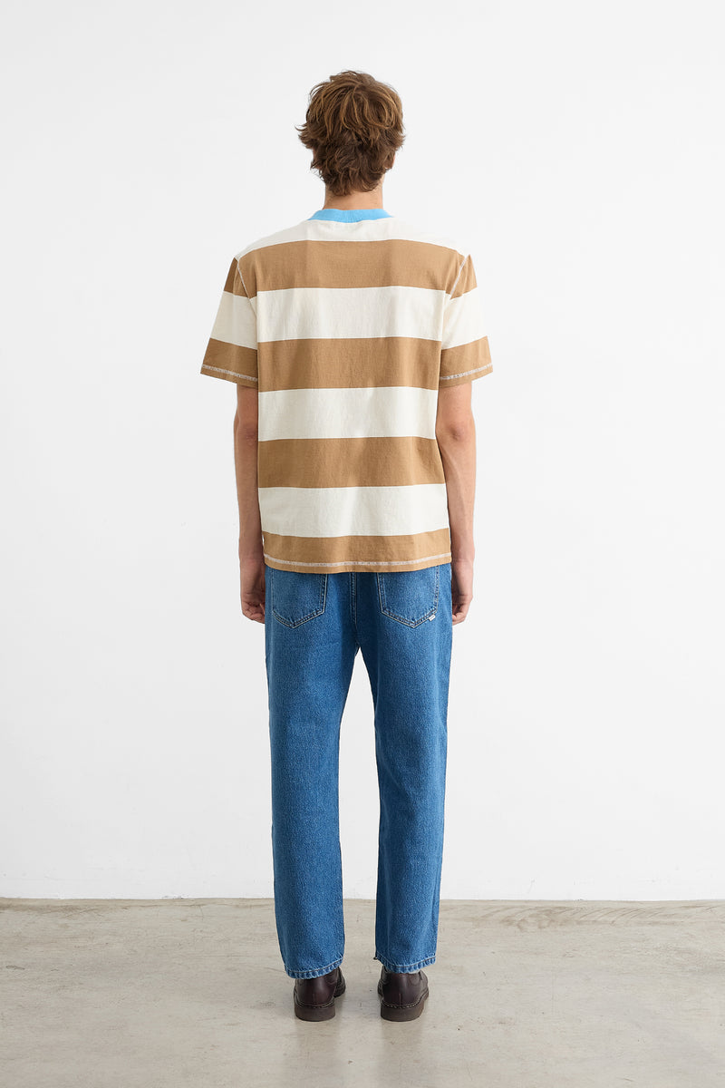 STRIPED TOP BROWN