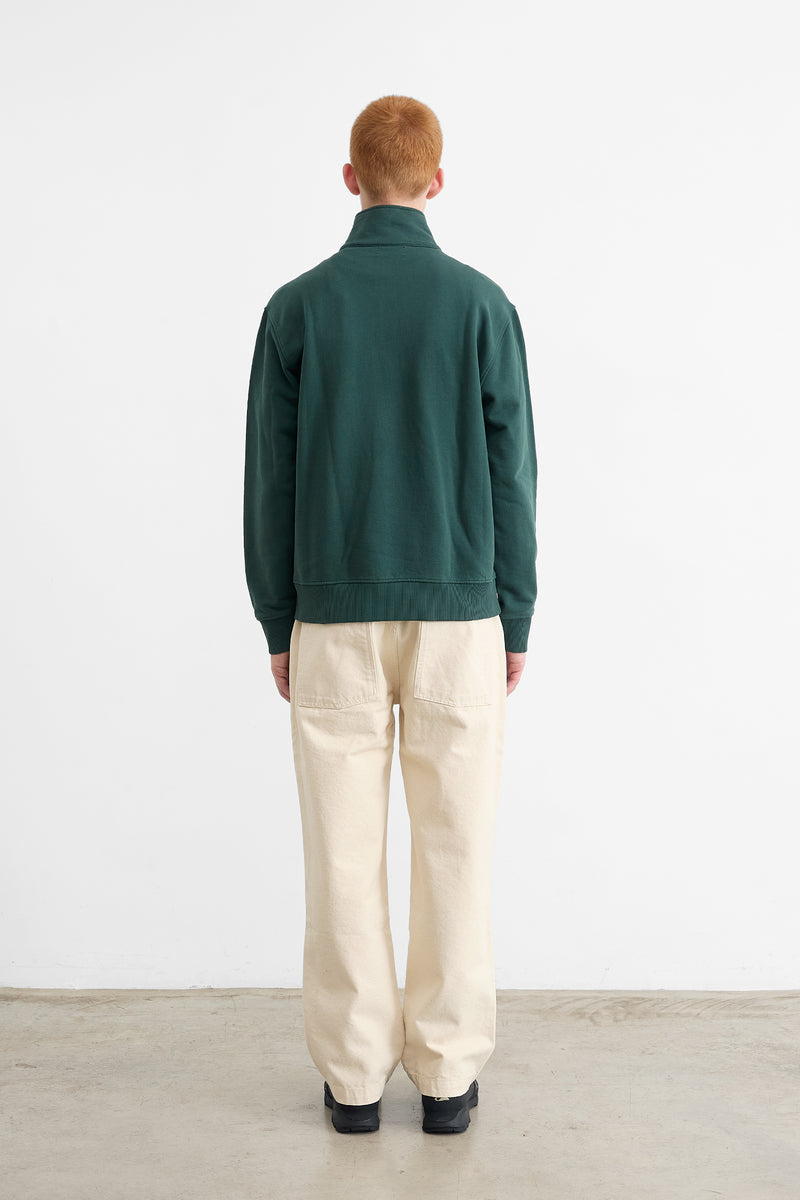 HALF ZIP DK GREEN