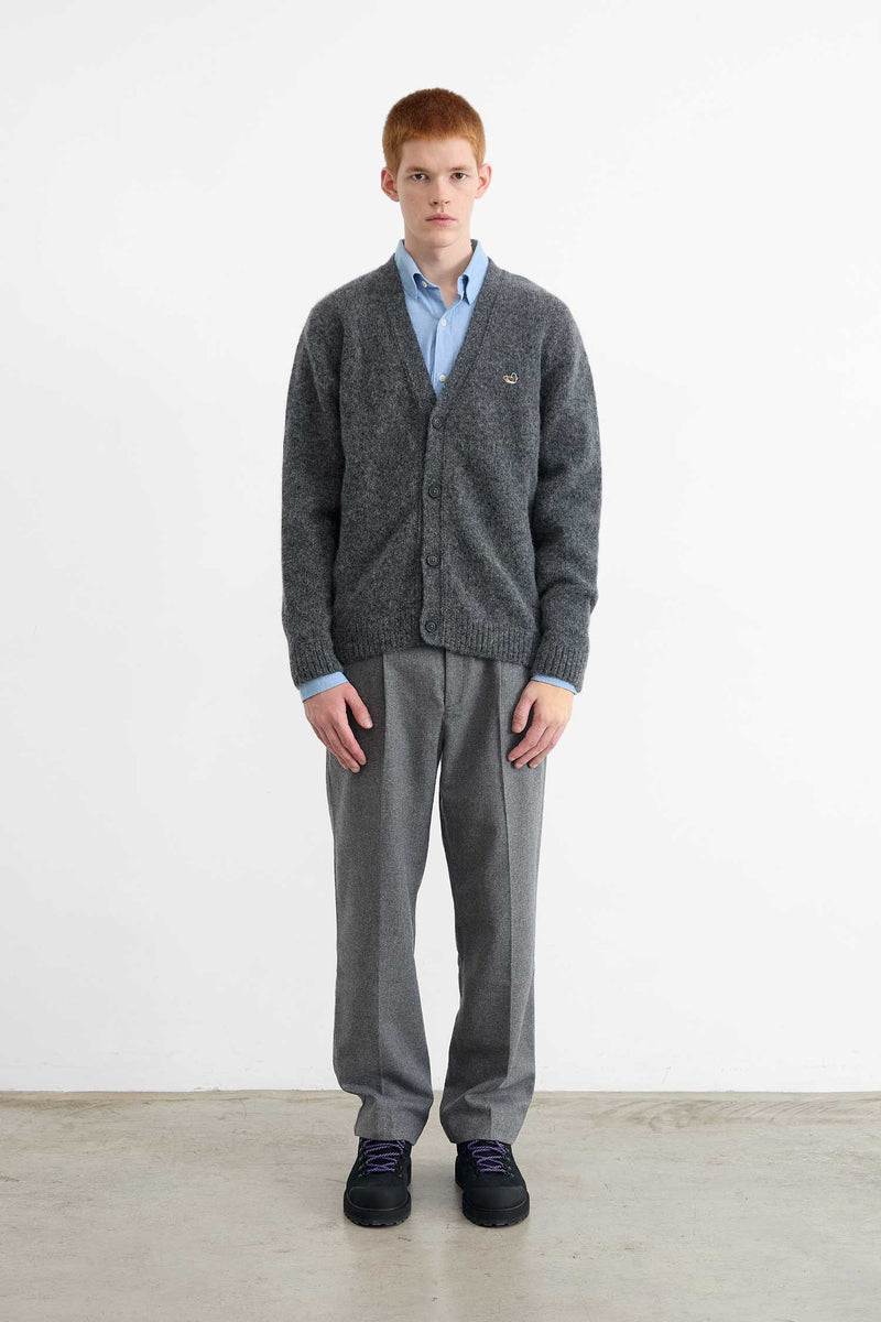 DUCK PATCH CARDIGAN GREY