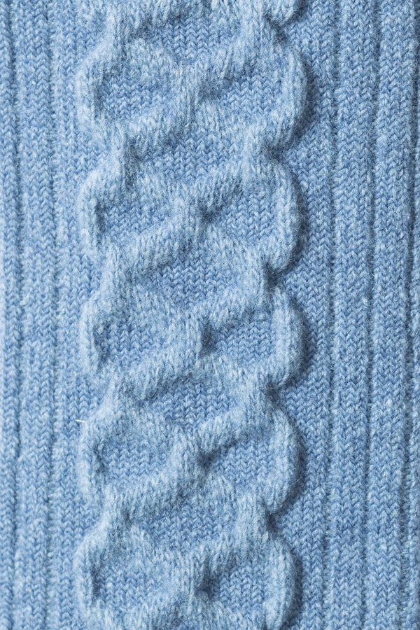 CABLE KNIT SOCKS STEEL