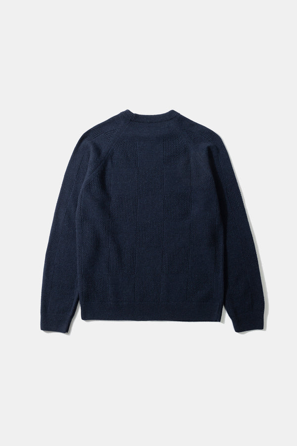 CHECKMATE SWEATER NAVY