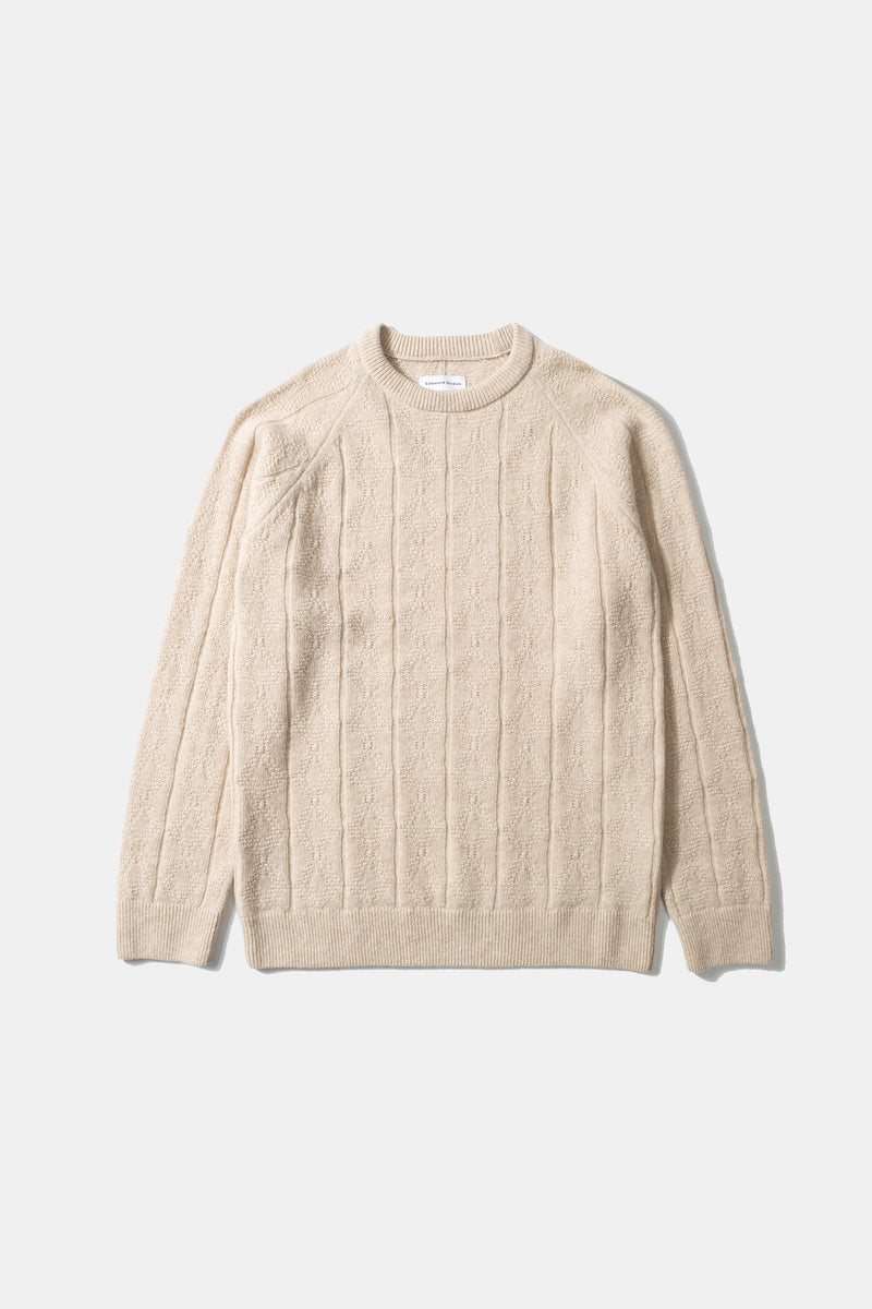 CHECKMATE SWEATER TAN
