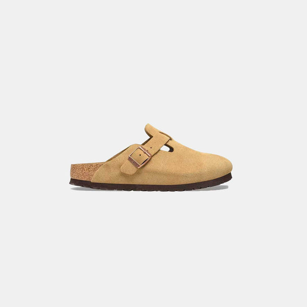 Birkenstock: BOSTON SUEDE LEATHER LATTE CREAM – edmmond.com
