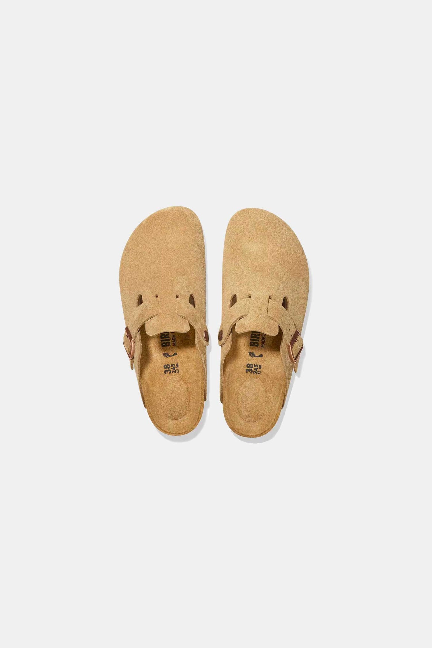 Birkenstock: BOSTON SUEDE LEATHER LATTE CREAM – edmmond.com