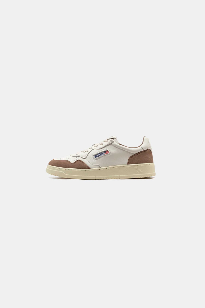 AUTRY MEDALIST LOW MAN - LEAT/SUEDE WHT/MOREL AULMLS01