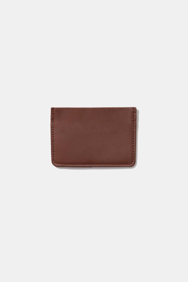 FOLD CARD HOLDER BROWN