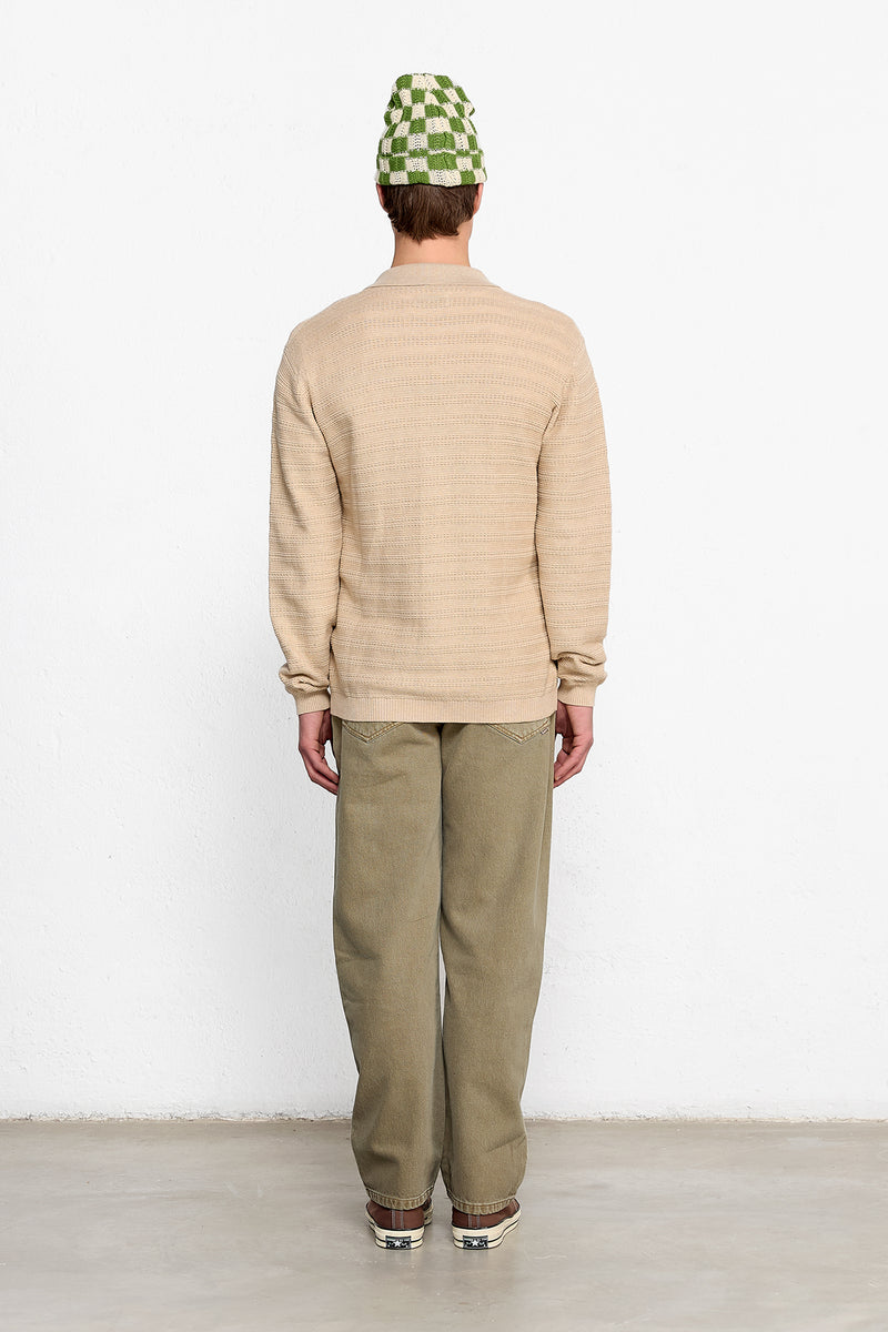 GIORGOS KNITED SHIRT TAN