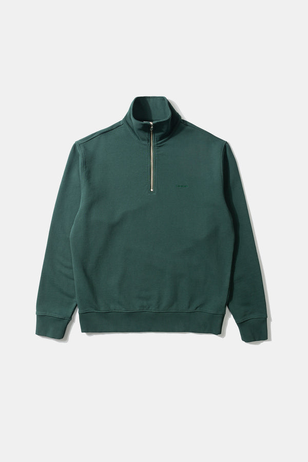 HALF ZIP DK GREEN