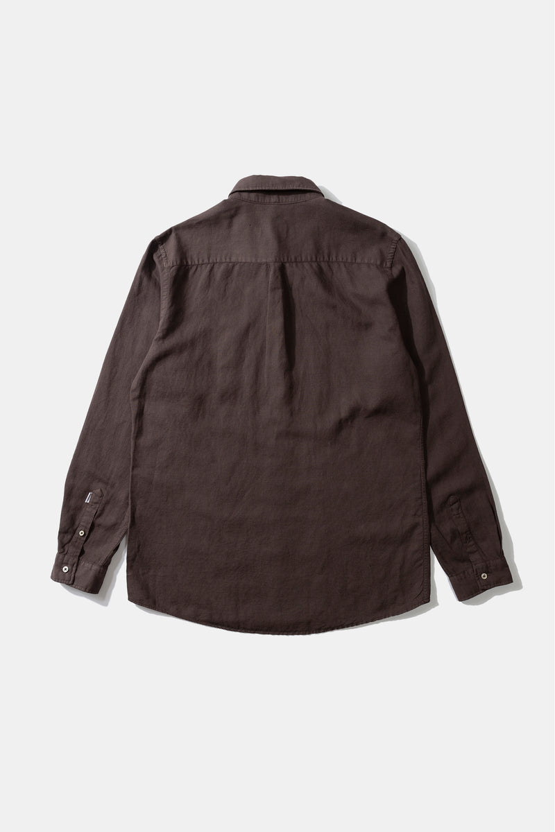 LINEN SHIRT CHOCOLATE