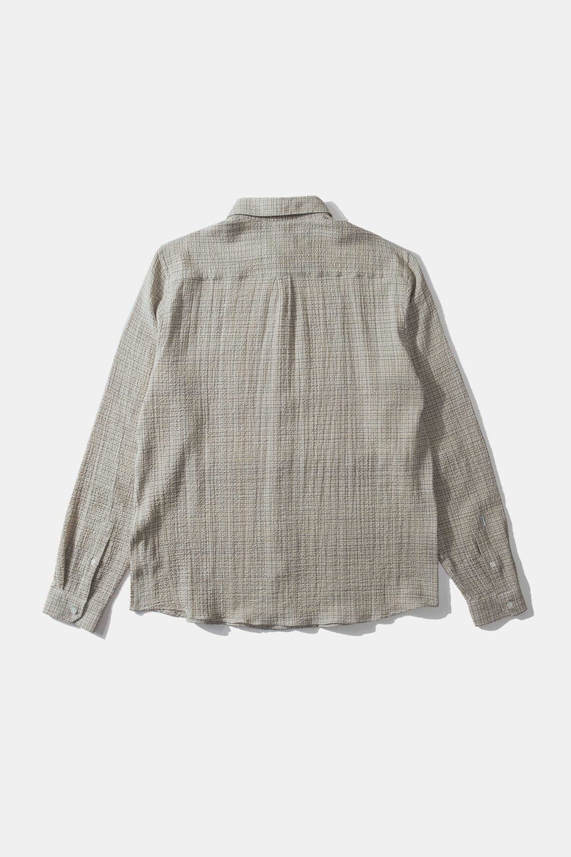 SEERSUCKER SHIRT LIGHT BROWN