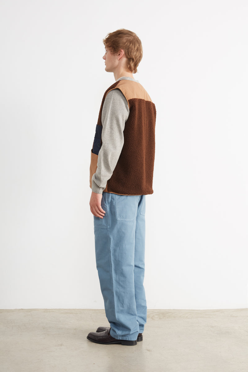 SHEARLING VEST CHOCOLATE