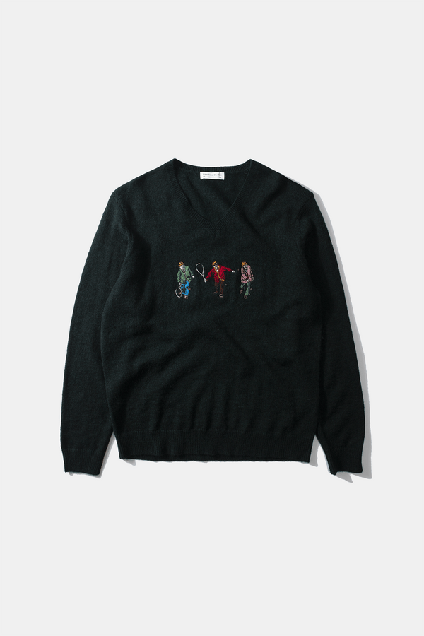 TENNIS SWEATER DARK GREEN