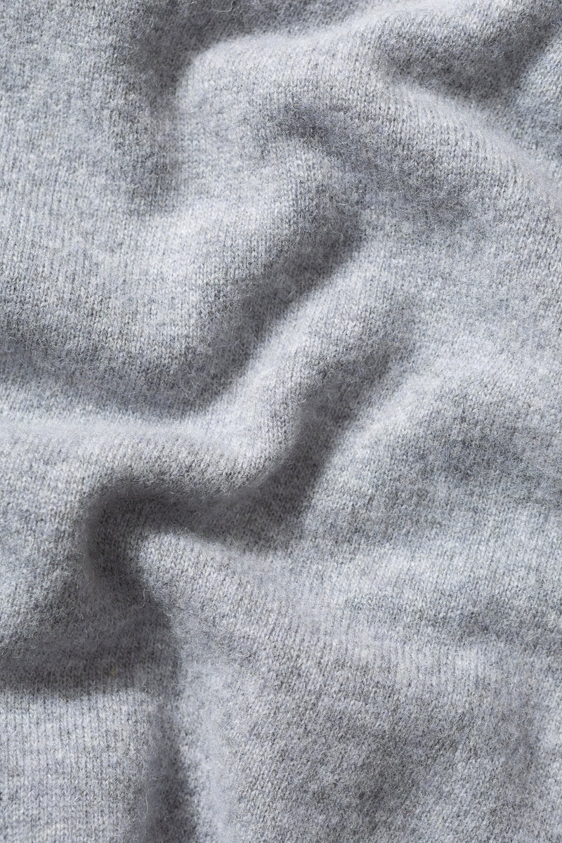 WOOL POLO GREY MELANGE