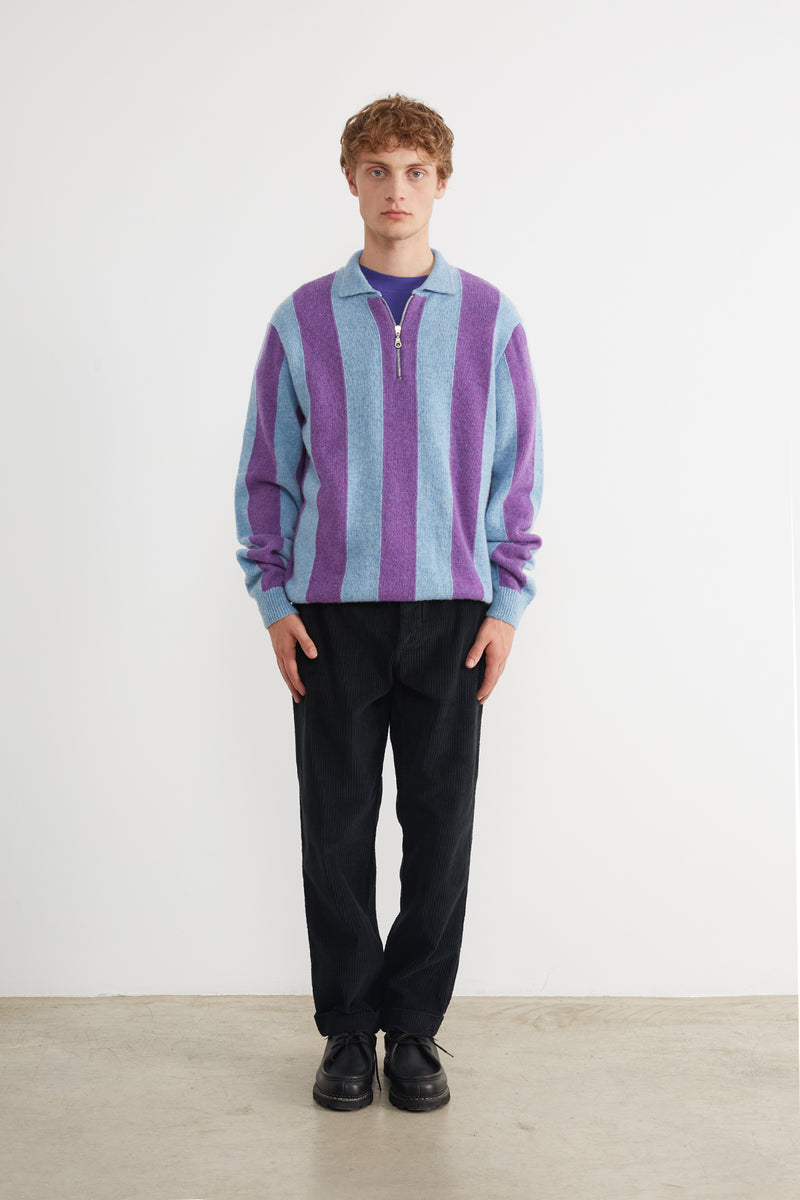 ZIPPED ATLAS SWEATER PLUM