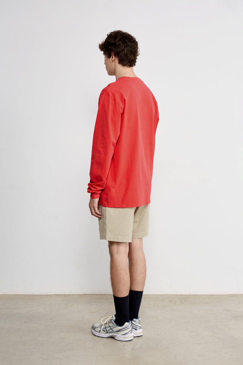 POCKET CORE TEE LS RED