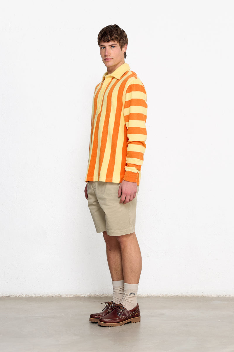 POOL POLO STRIPES (plain orange)