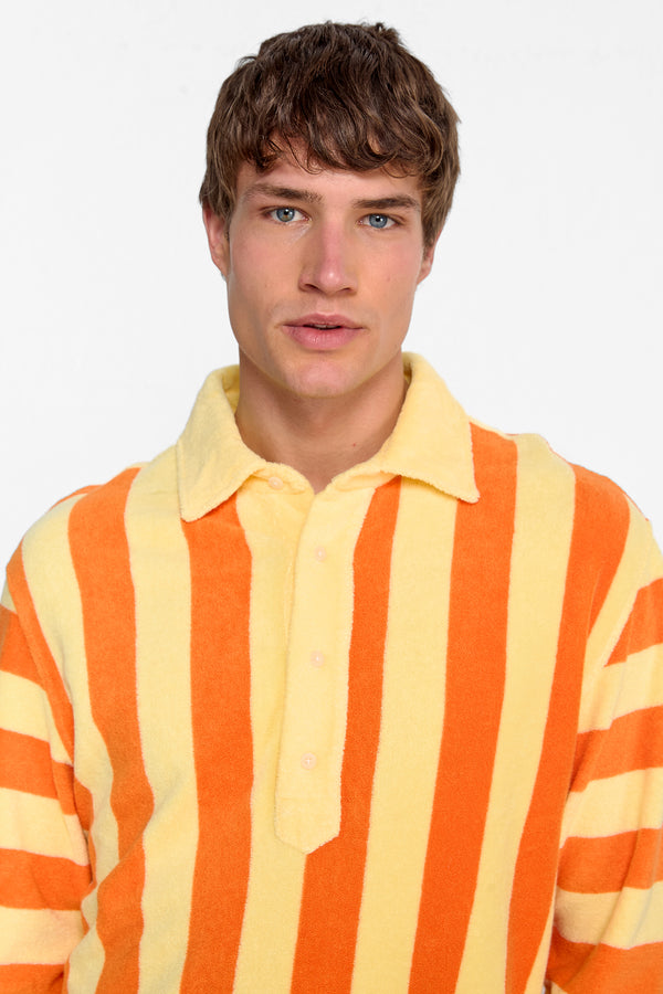 POOL POLO STRIPES (plain orange)