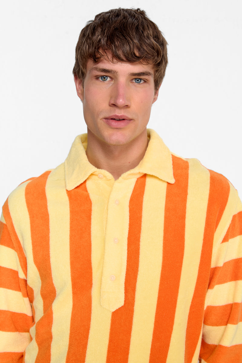 POOL POLO STRIPES (plain orange)