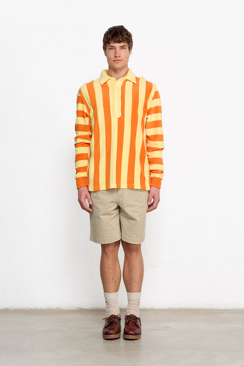 POOL POLO STRIPES (plain orange)