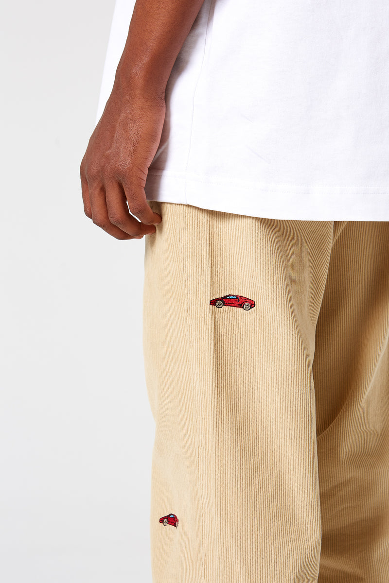 EMBROIDERY CORD PANTS