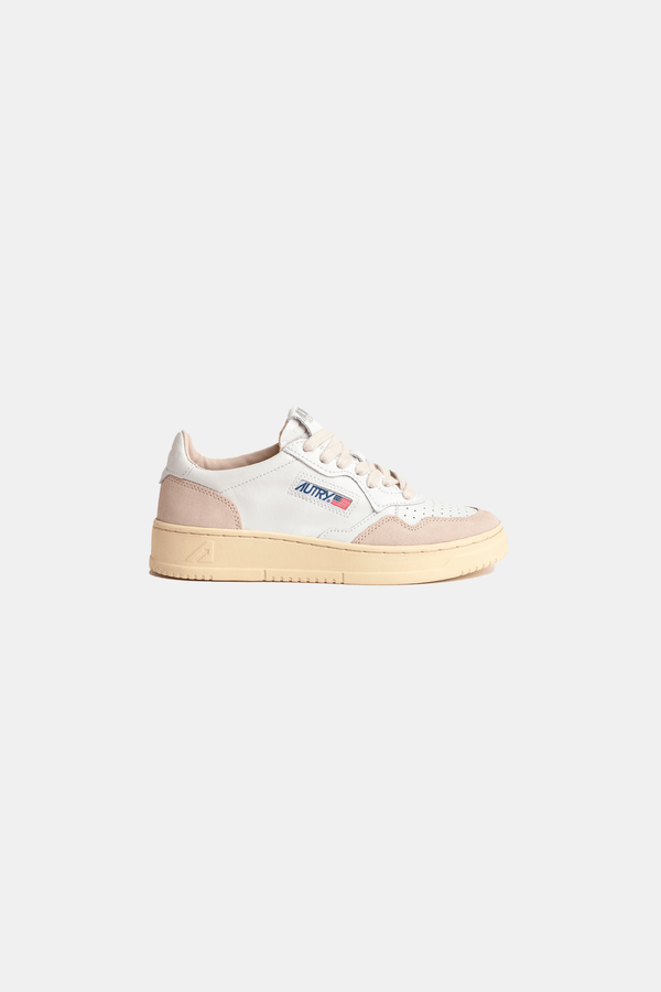 AUTRY LOW WOM LEAT/SUEDE WHITE
