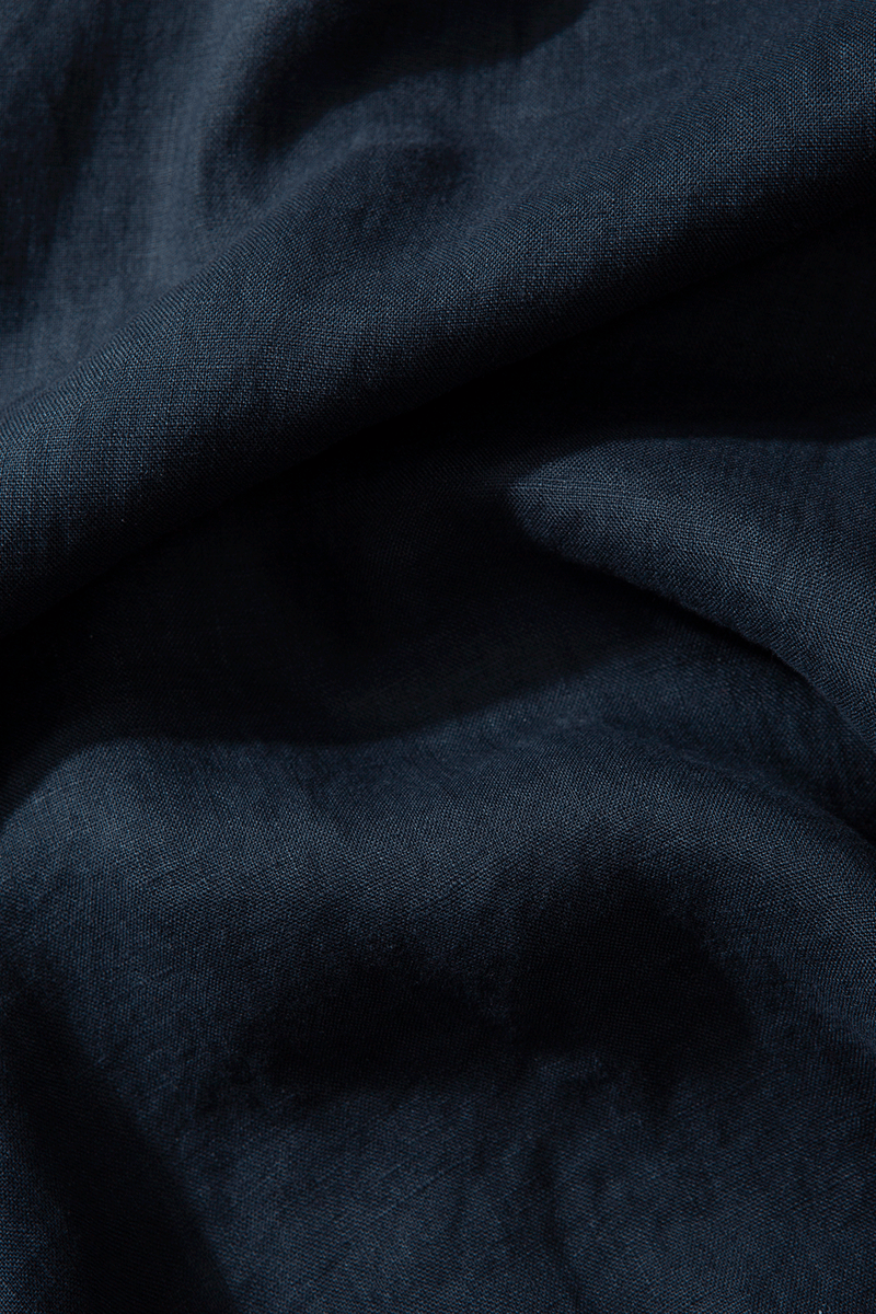 LINEN SHIRT PLAIN NAVY